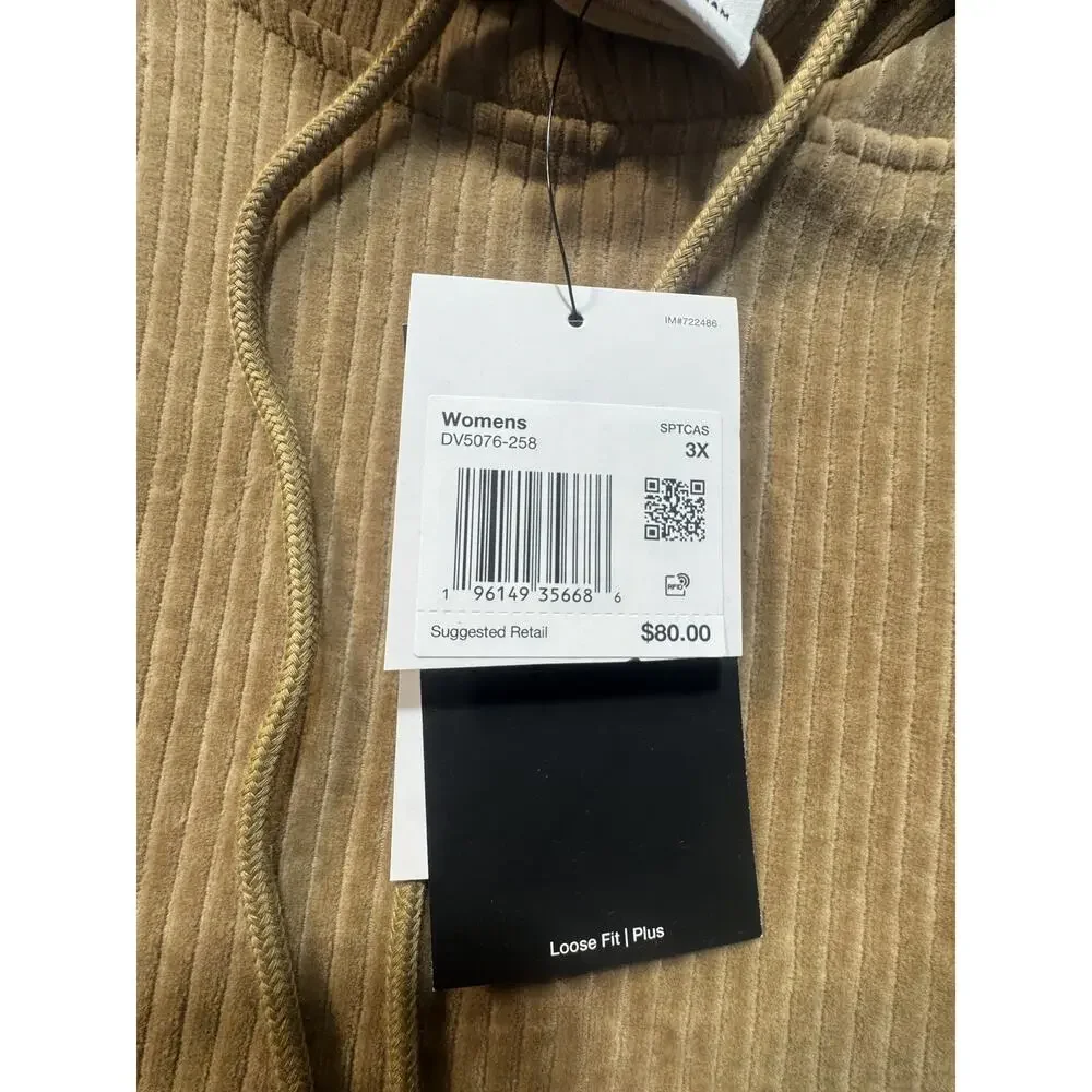 Nike Loose Fit Hoodie Women's Sz 3X‎ Brown Brand New